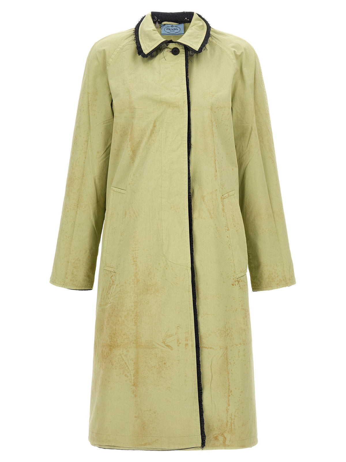PRADA Wales Mouliné Coat Grey, view 3