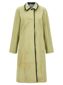 PRADA Wales Mouliné Coat Grey, view 3