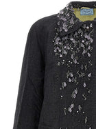 PRADA Wales Mouliné Coat Grey, view 4