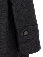 PRADA Wales Mouliné Coat Grey, view 5