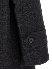 PRADA Wales Mouliné Coat Grey, view 5