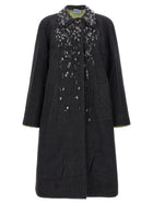 PRADA Wales Mouliné Coat Grey