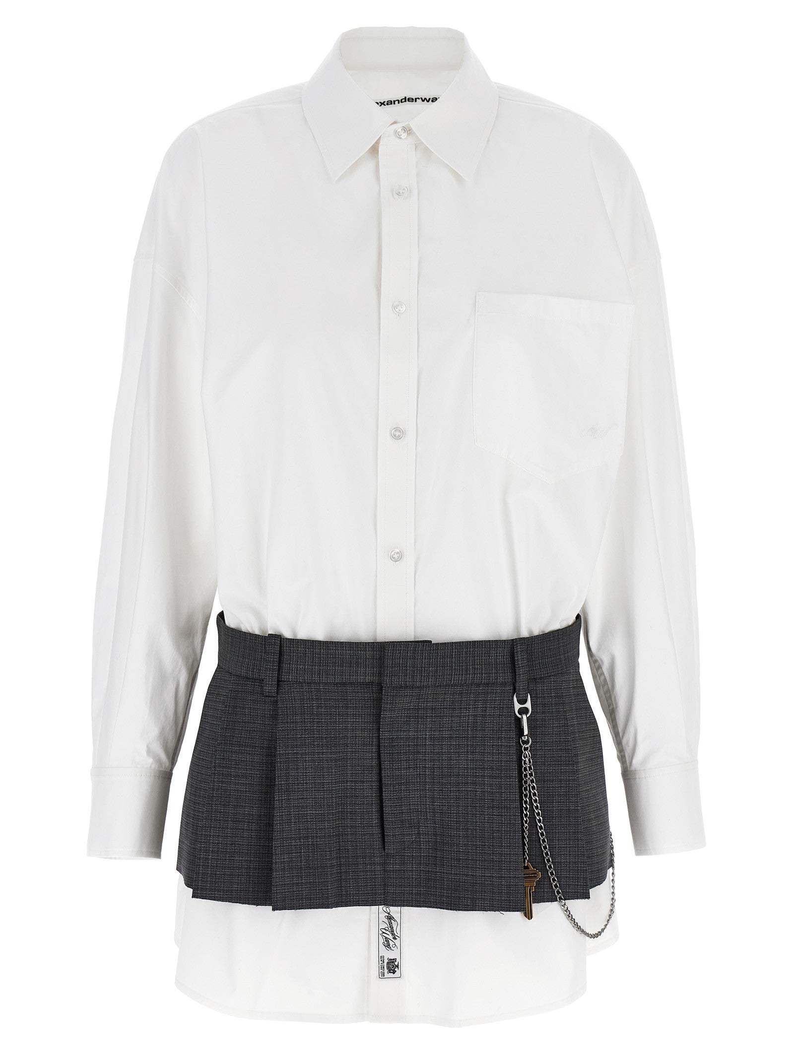 alexanderwang Pre Styled Shirt Dress Chain Dress Gold
