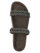 Brunello Cucinelli Precious Braided Straps Sandals Brown, view 4