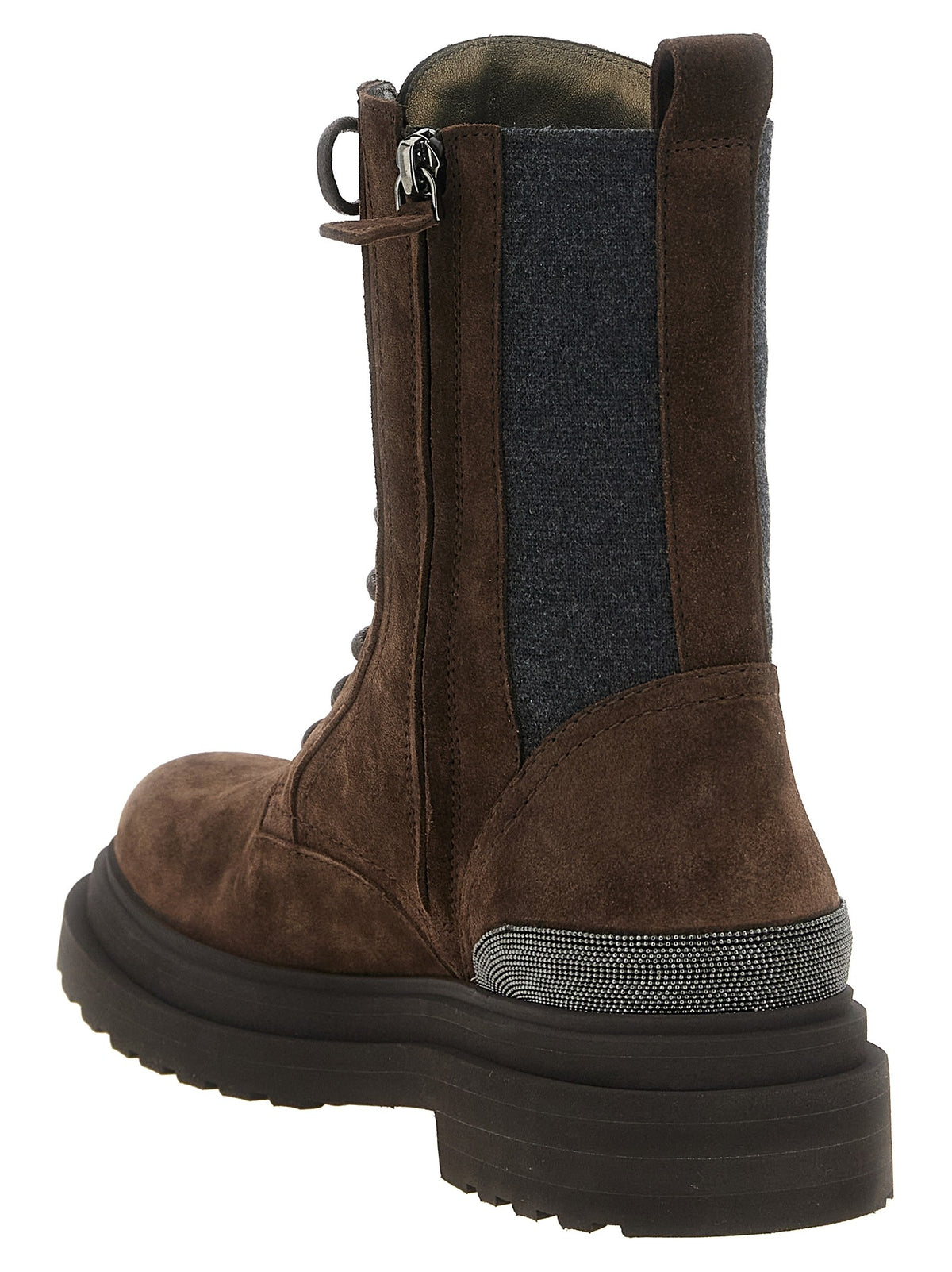 Brunello Cucinelli Precious Detail Ankle Boots Brown
