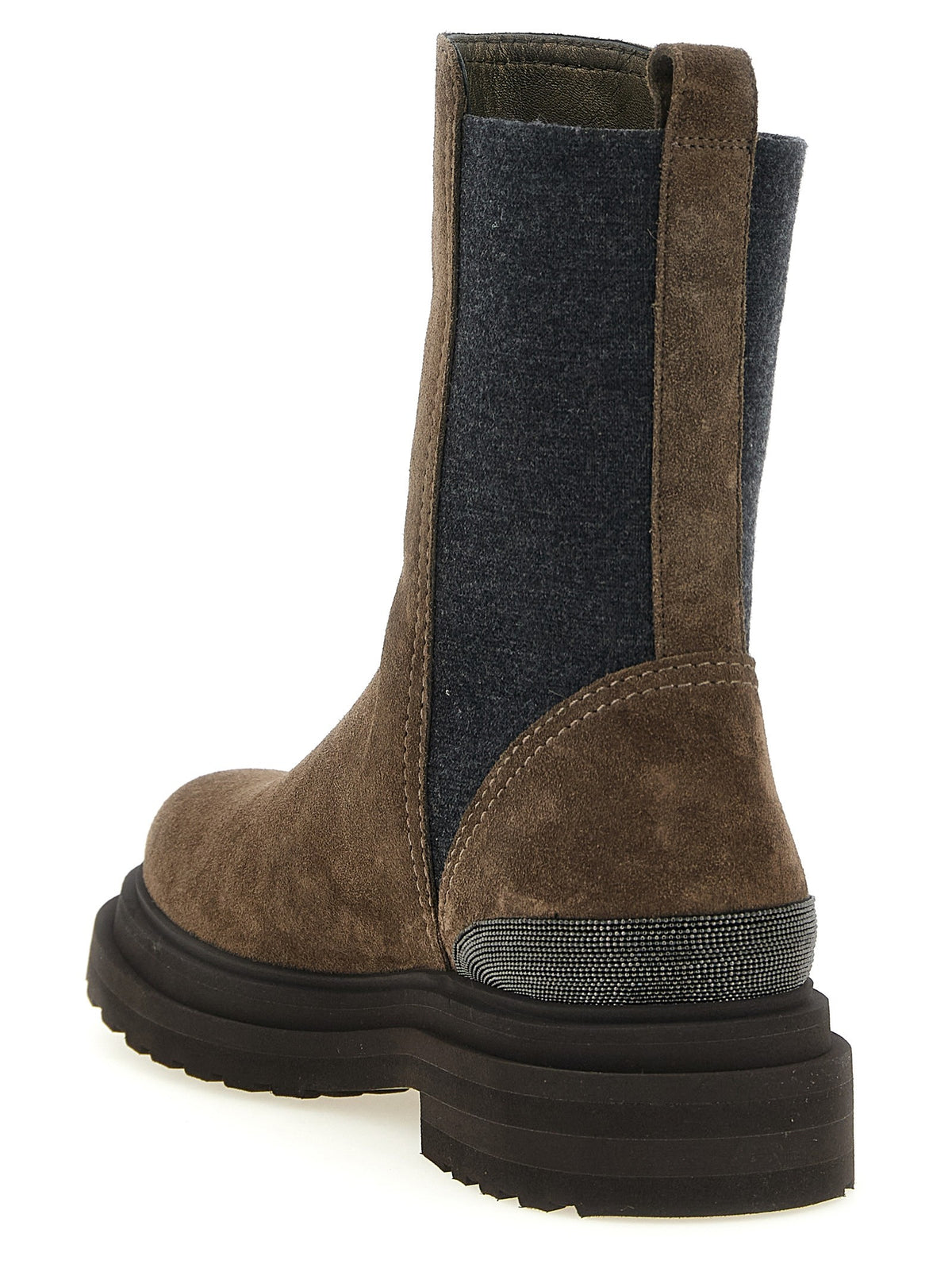 Brunello Cucinelli Precious Detail Ankle Boots Brown, view 3