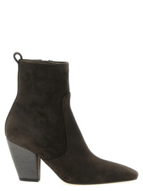 Brunello Cucinelli Precious Heel Ankle Boots Brown