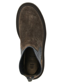 Brunello Cucinelli Precious Loop Detail Ankle Boots Brown