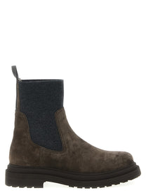Brunello Cucinelli Precious Loop Detail Ankle Boots Brown