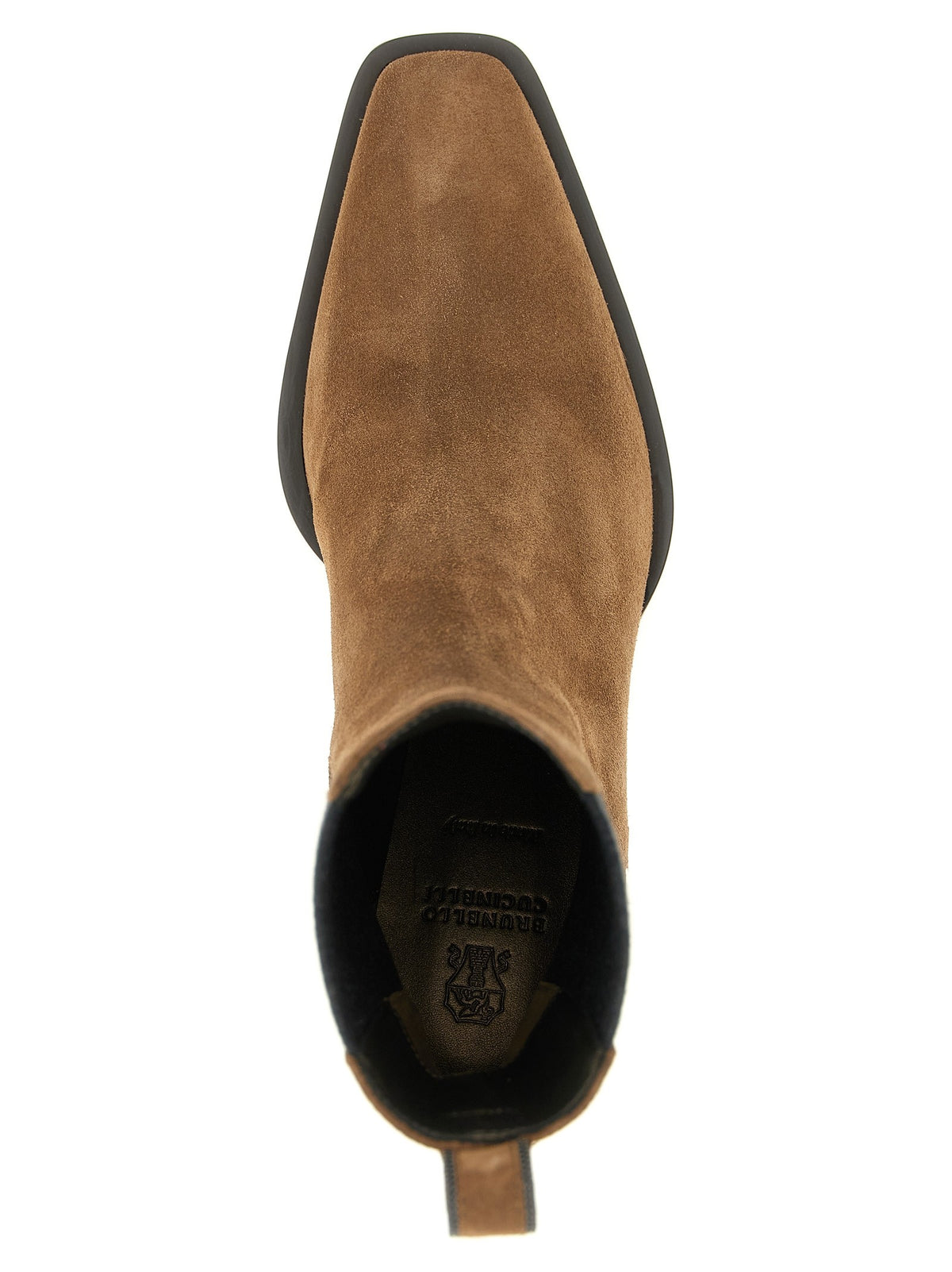 Brunello Cucinelli Precious Loop Detail Ankle Boots Brown, view 4