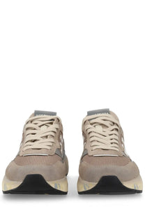 Premiata men’s sneaker Mick beige featuring beige and gray suede and mesh with a chunky sole