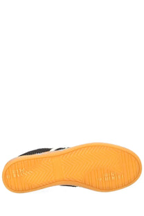 Black and white high top sneaker with bright orange rubber sole premia women’s bonnied sneaker multicolor
