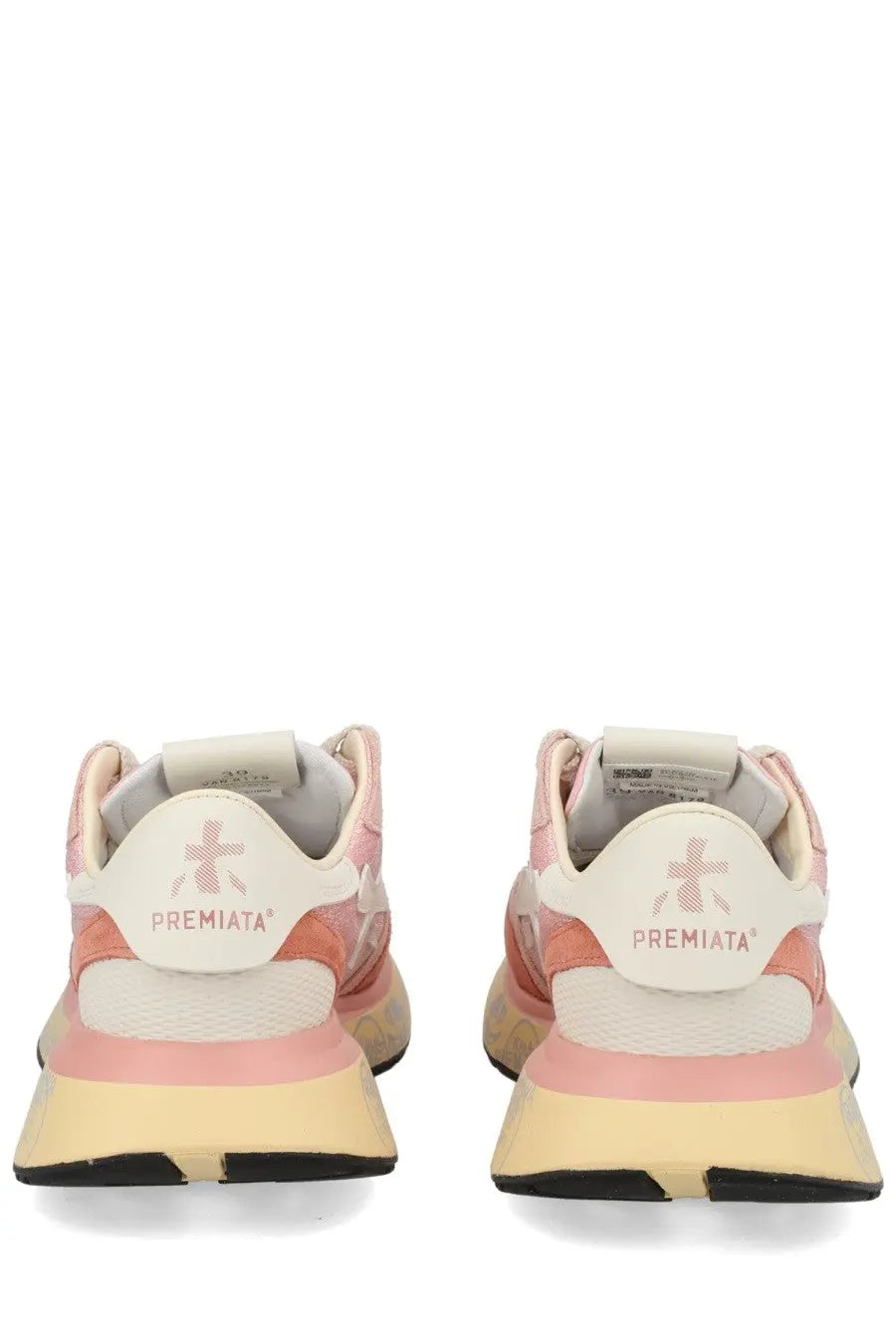 Premiata women’s sneaker lauryn blue in pink and cream with chunky sole design for casual wear