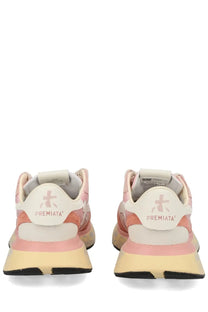 Premiata women’s sneaker lauryn blue in pink and cream with chunky sole design for casual wear
