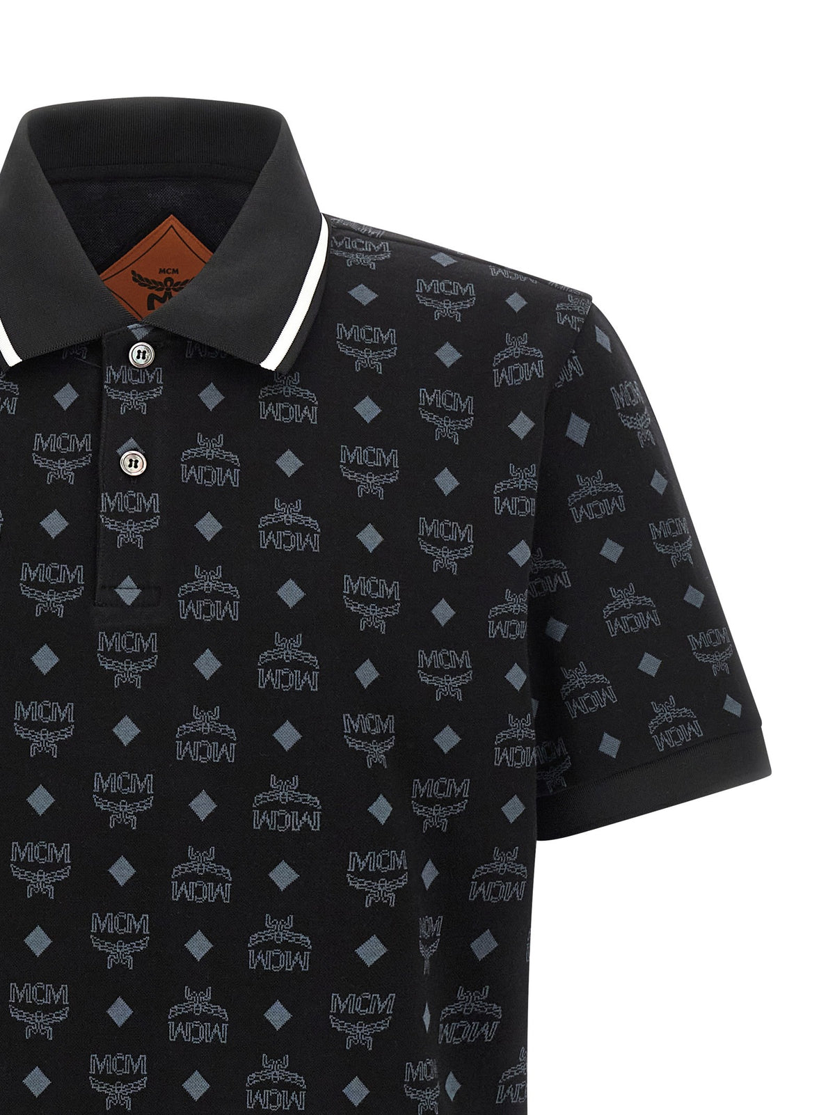 MCM Press Polo Shirt Black, view 3