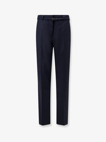 Dries Van Noten Women's Presta Wool Trousers Blue