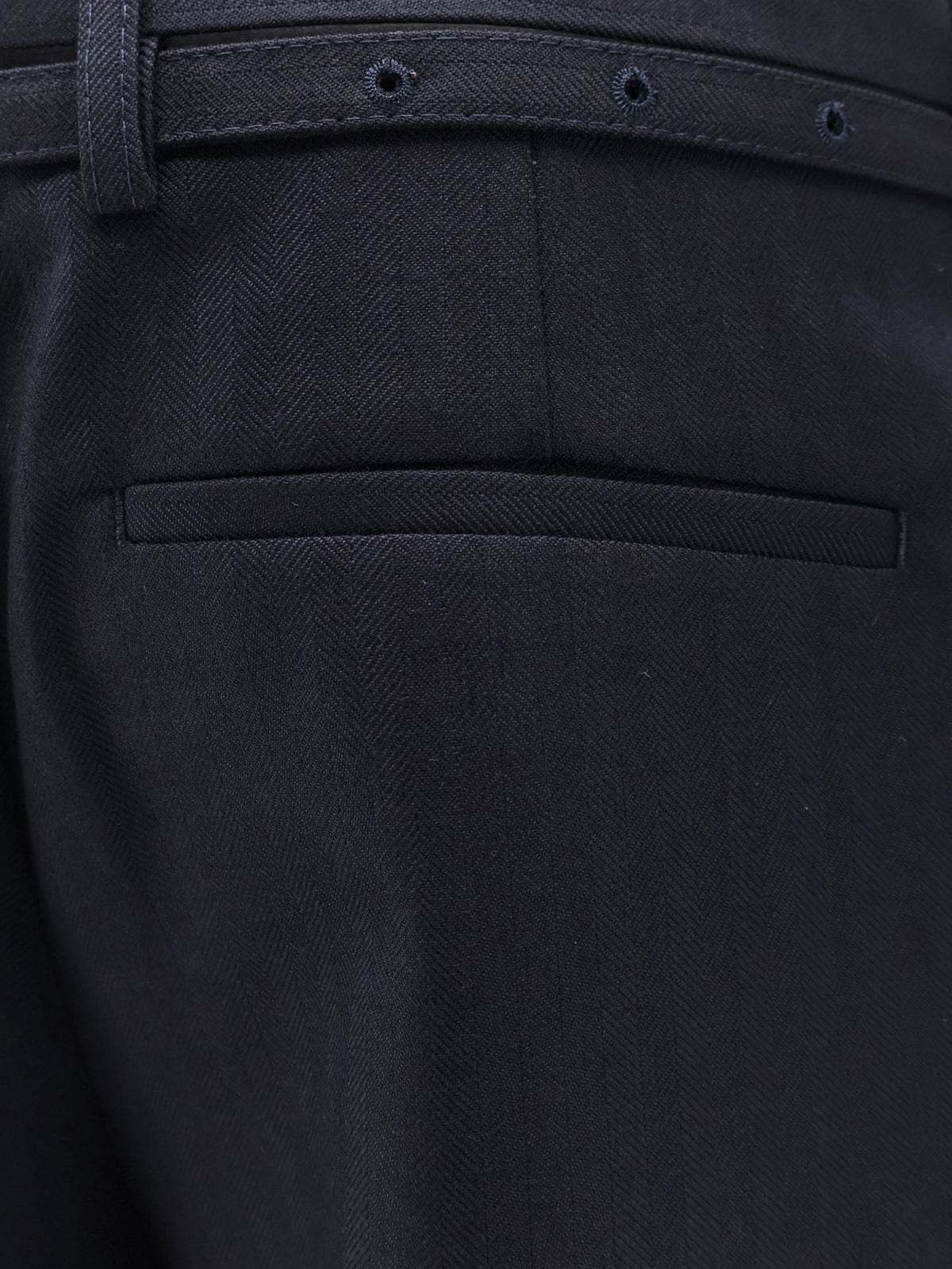 Dries Van Noten Women's Presta Wool Trousers Blue, view 3