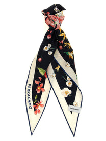 Ferragamo Primavera Print Diamond Scarf Gold