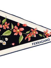 Ferragamo Primavera Print Diamond Scarf Gold