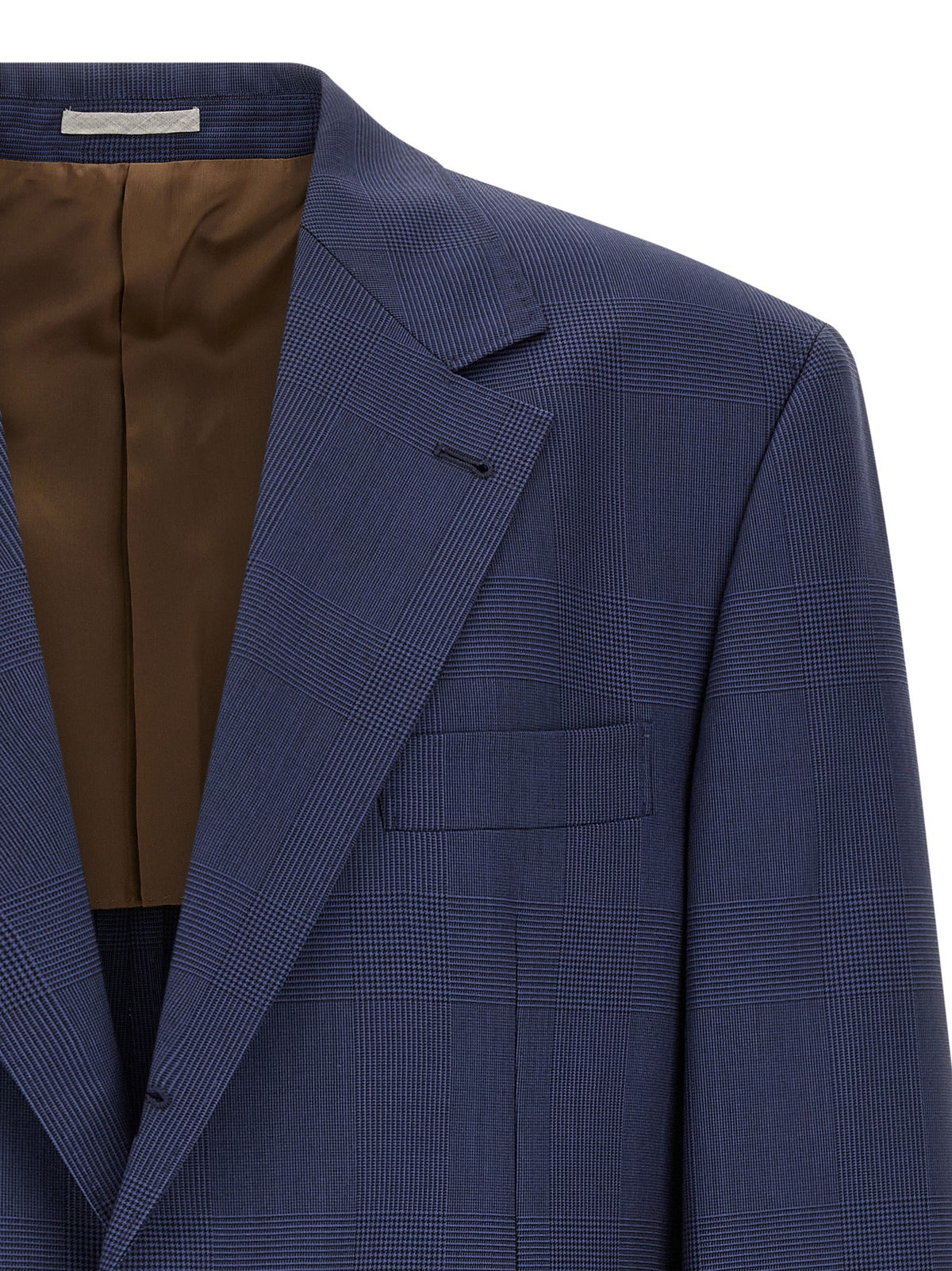 Brunello Cucinelli Prince of Wales Blazer Blue