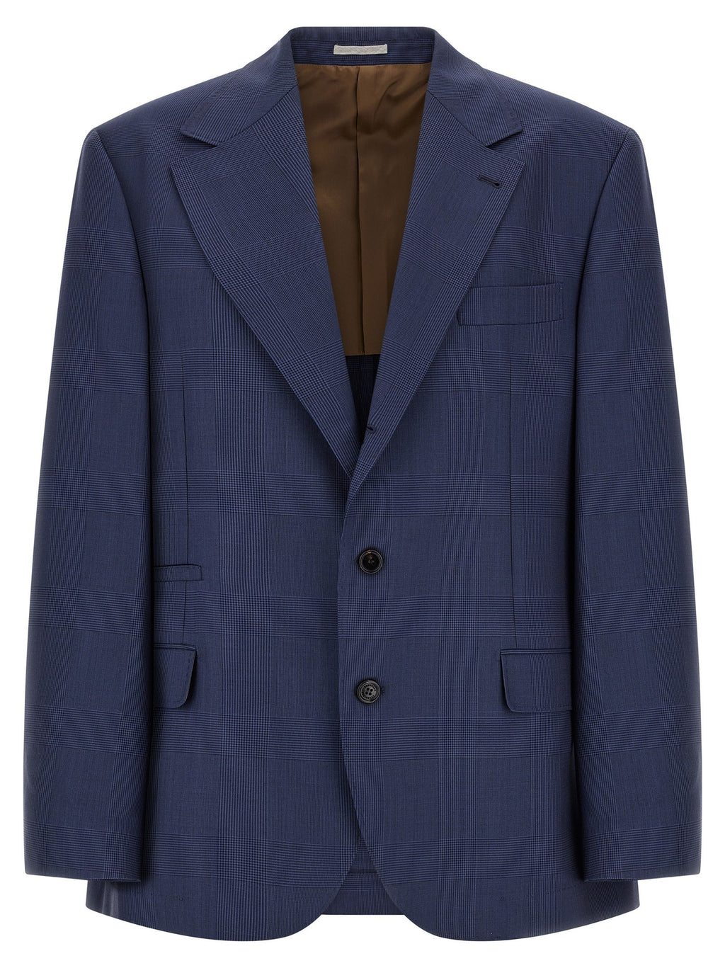 Brunello Cucinelli Prince of Wales Blazer Blue
