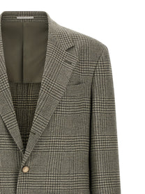 Brunello Cucinelli Prince of Wales Blazer Green