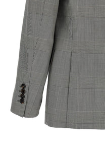 Brunello Cucinelli Prince of Wales Blazer Grey