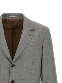 Brunello Cucinelli Prince of Wales Blazer Grey