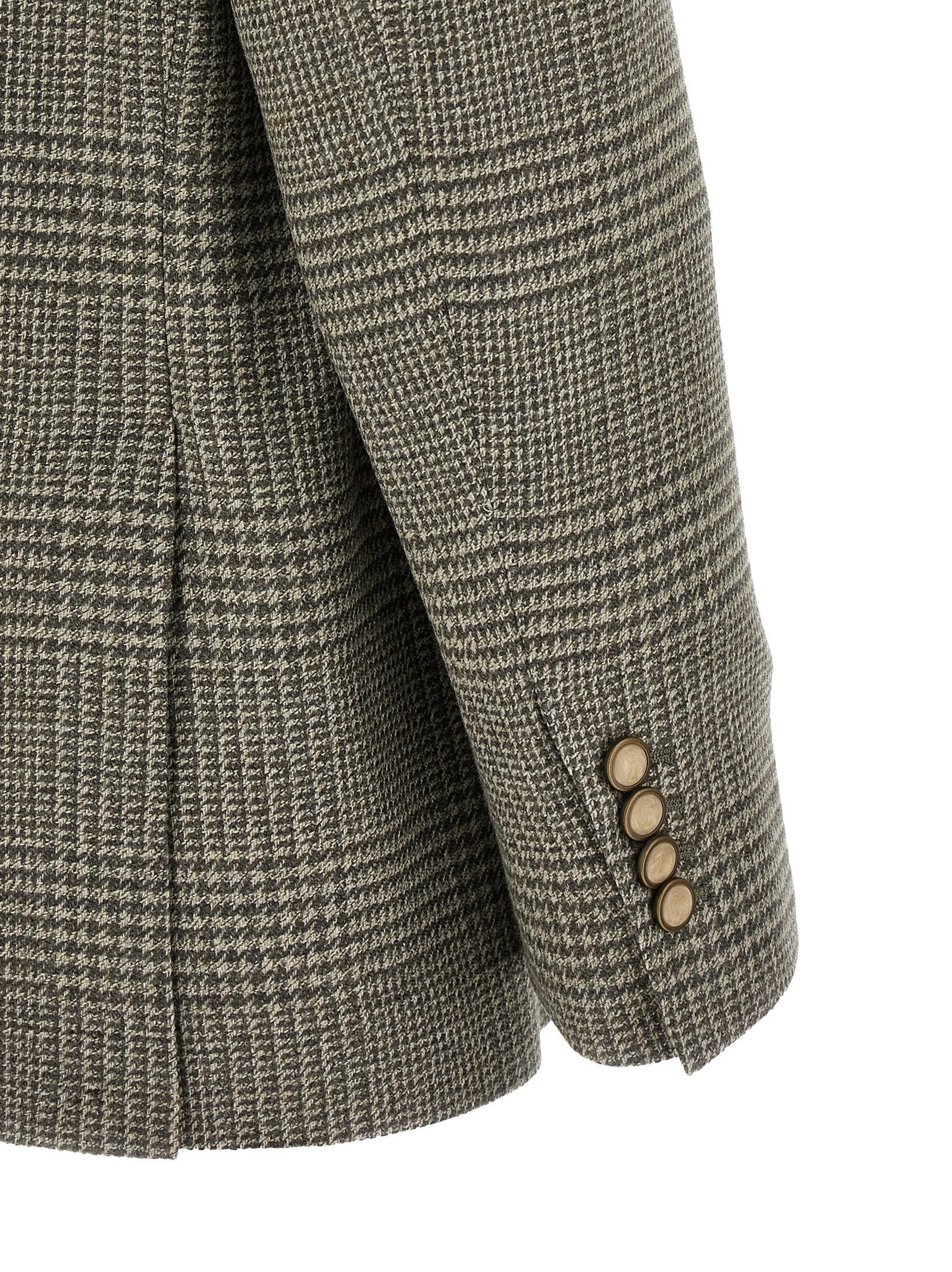Brunello Cucinelli Prince of Wales Blazer Green