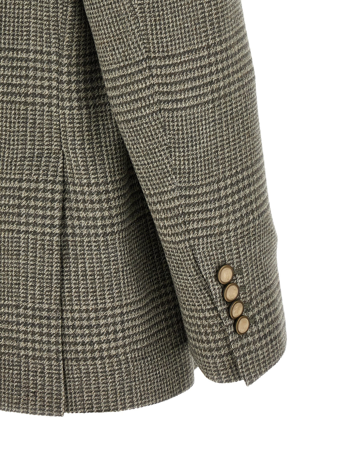 Brunello Cucinelli Prince of Wales Blazer Green, view 4