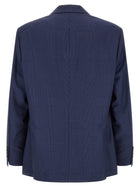 Brunello Cucinelli Prince of Wales Blazer Blue