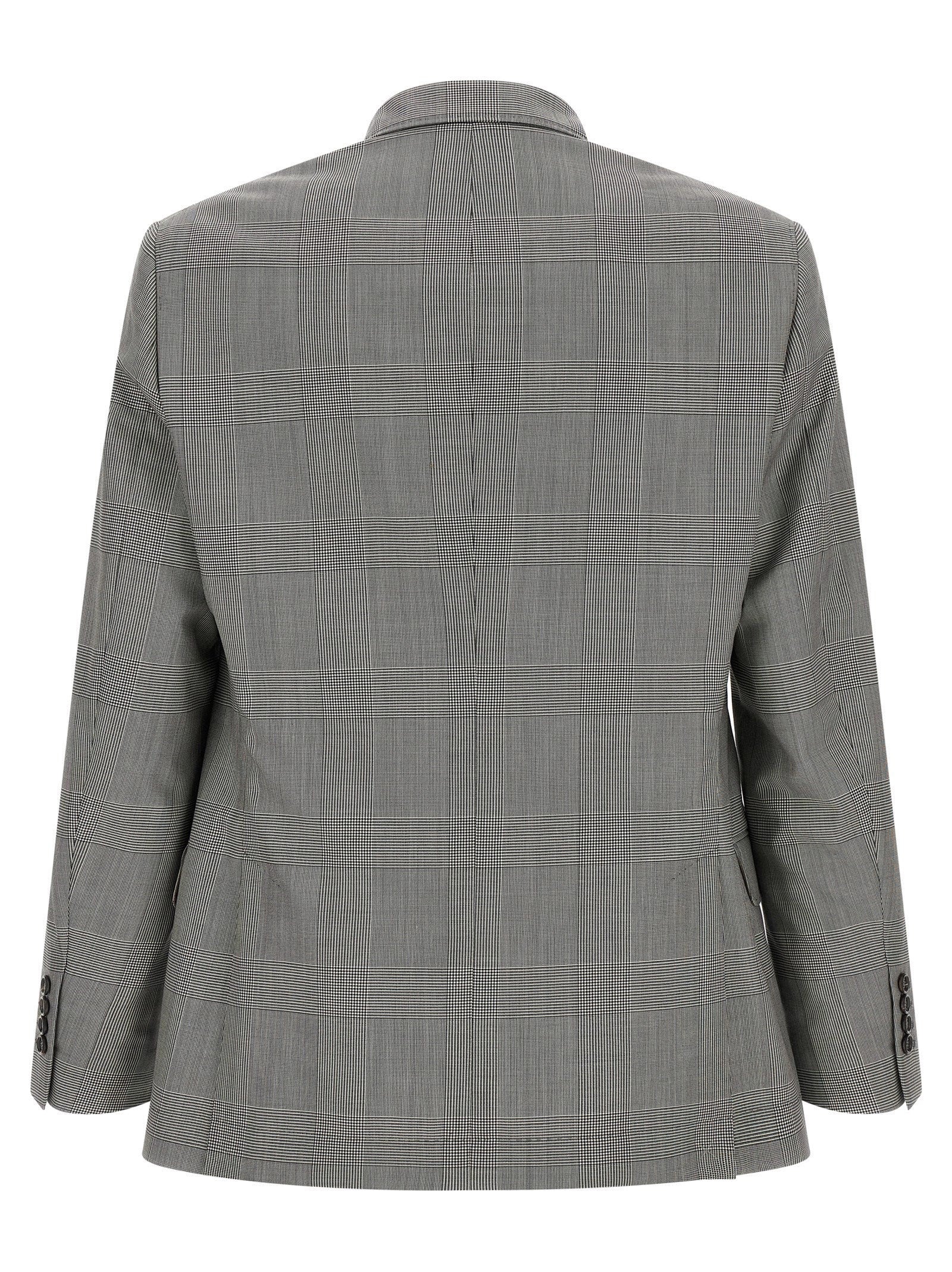 Brunello Cucinelli Prince of Wales Blazer Grey