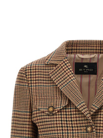 ETRO Prince of Wales Blazer Brown