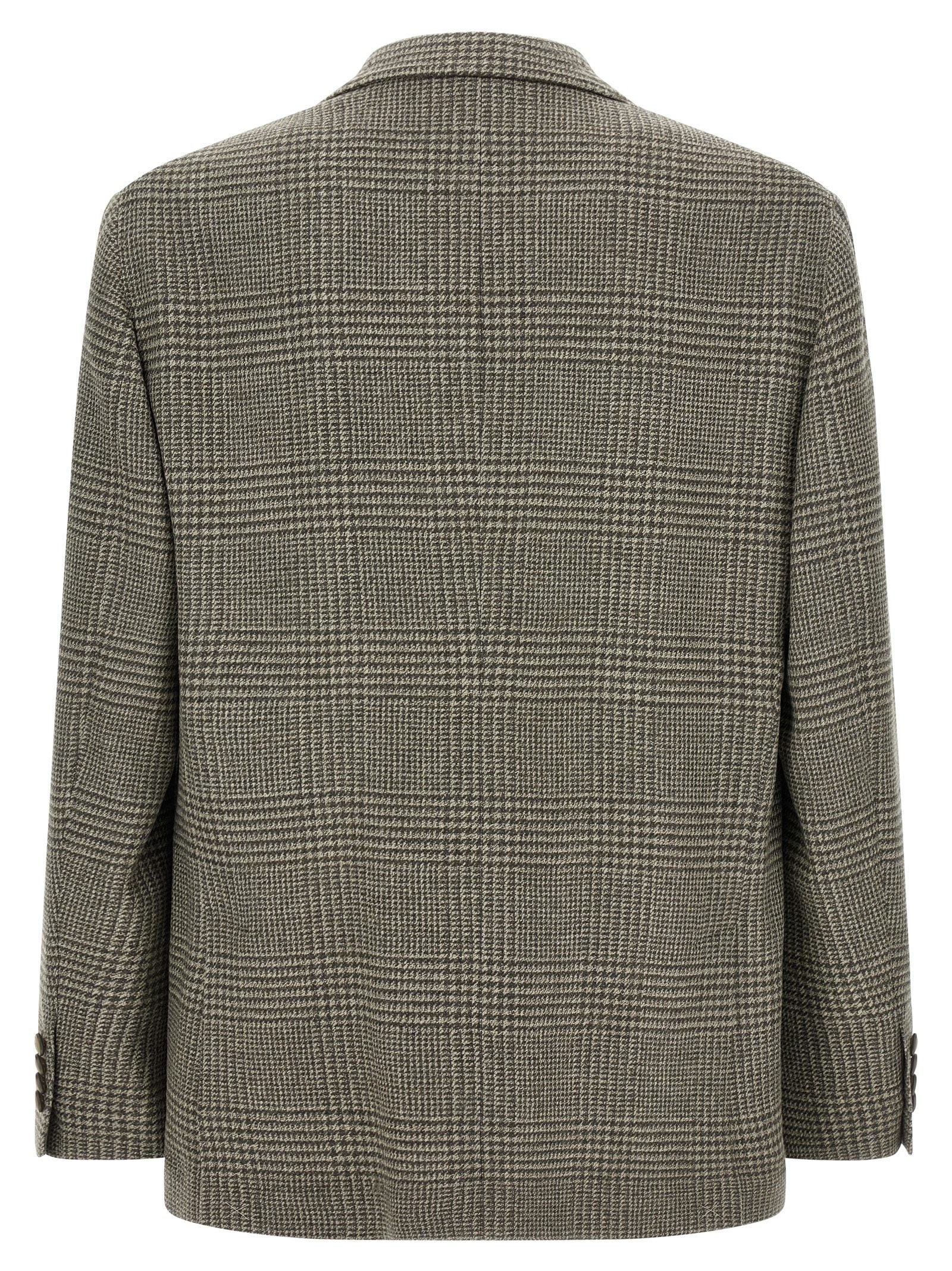 Brunello Cucinelli Prince of Wales Blazer Green