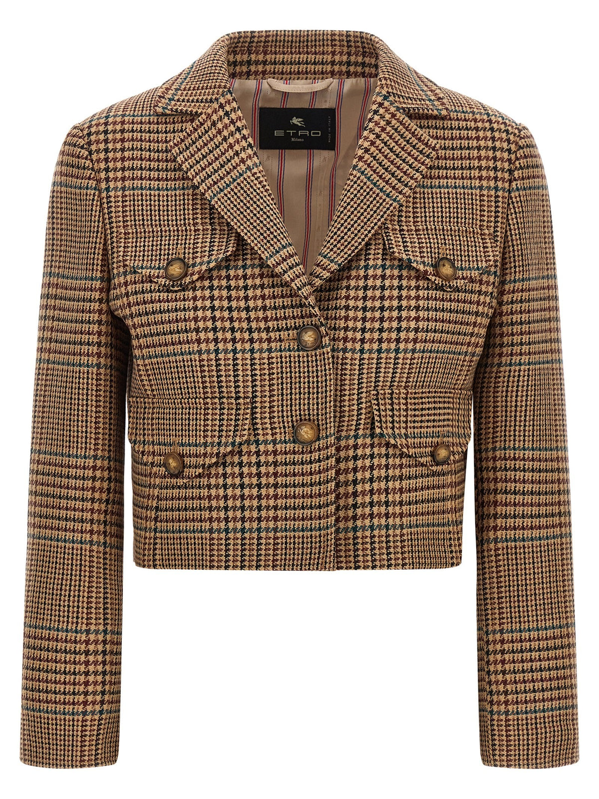 ETRO Prince of Wales Blazer Brown