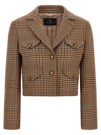ETRO Prince of Wales Blazer Brown