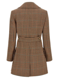 ETRO Prince of Wales Coat Brown