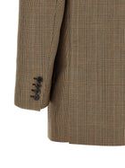 Saint Laurent Prince of Wales Houndstooth Blazer Brown, view 4