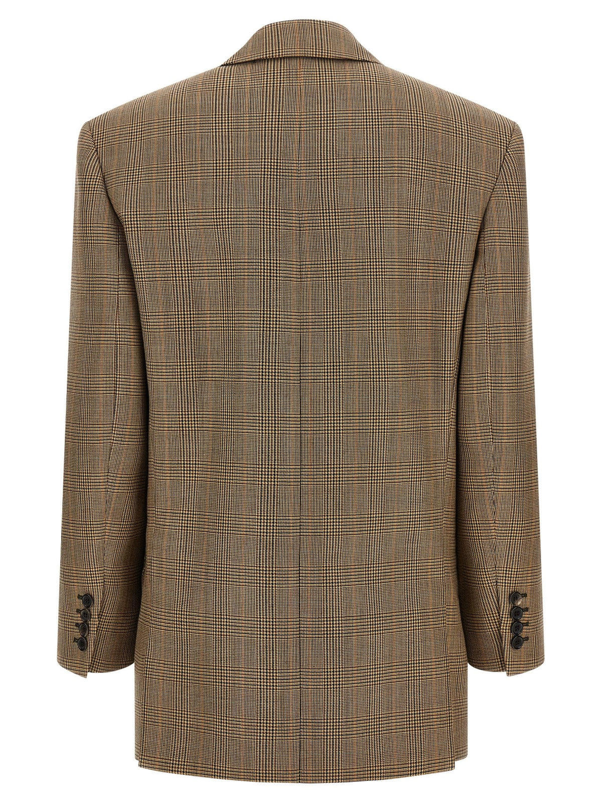 Saint Laurent Prince of Wales Houndstooth Blazer Brown, view 2