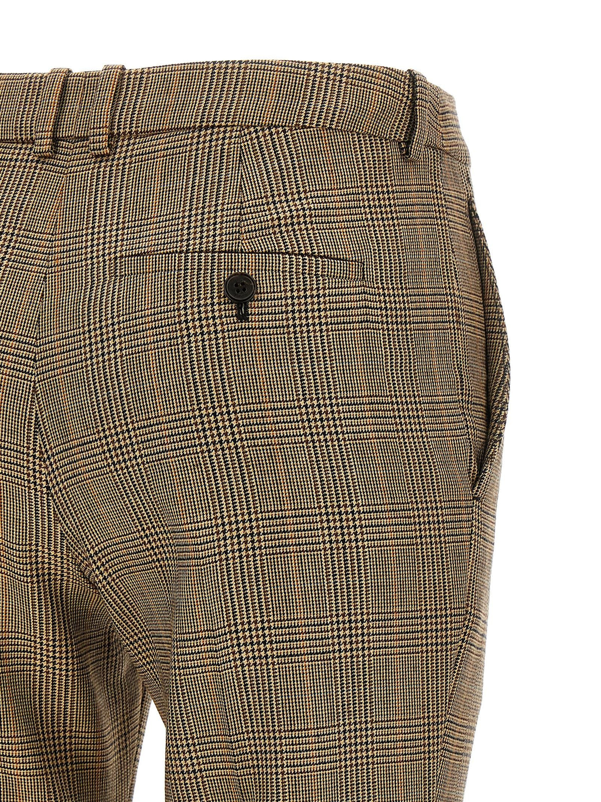 Saint Laurent Prince of Wales Houndstooth Trousers Brown, view 4