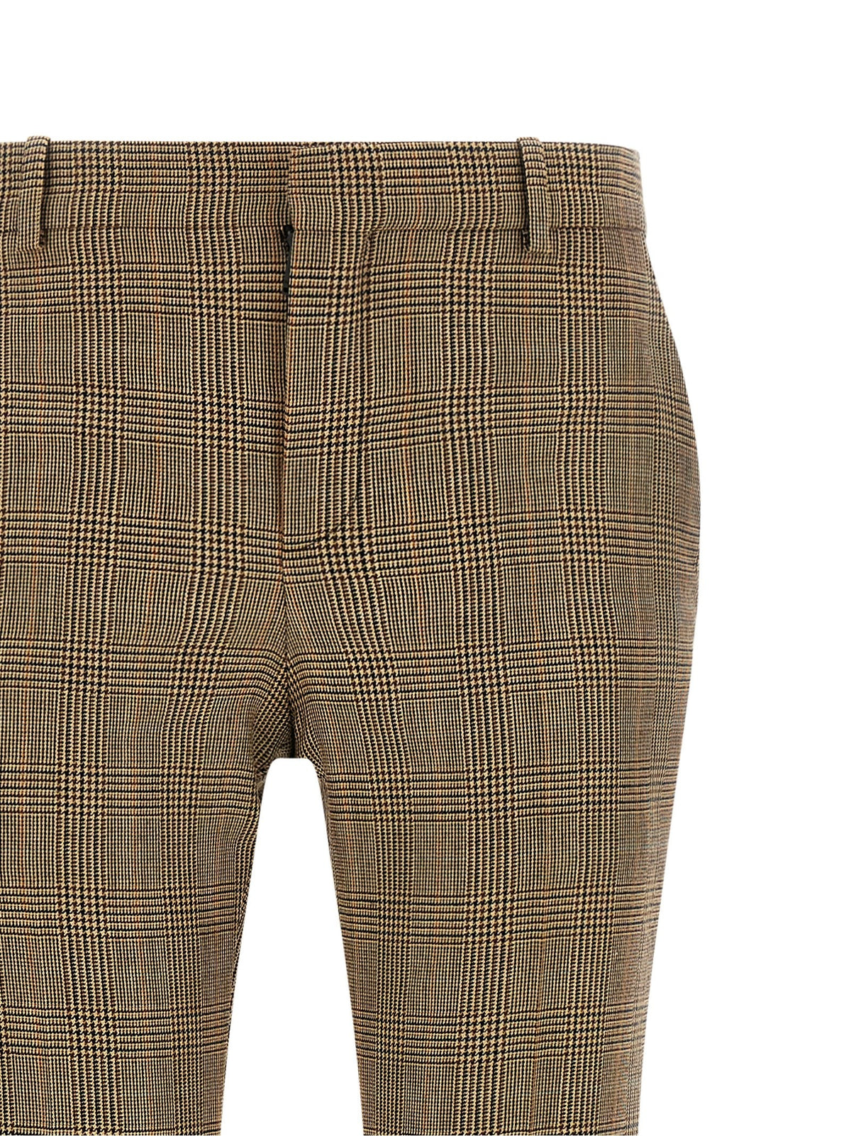 Saint Laurent Prince of Wales Houndstooth Trousers Brown, view 3