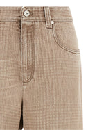 Brunello Cucinelli Prince of Wales Jeans Beige, view 3