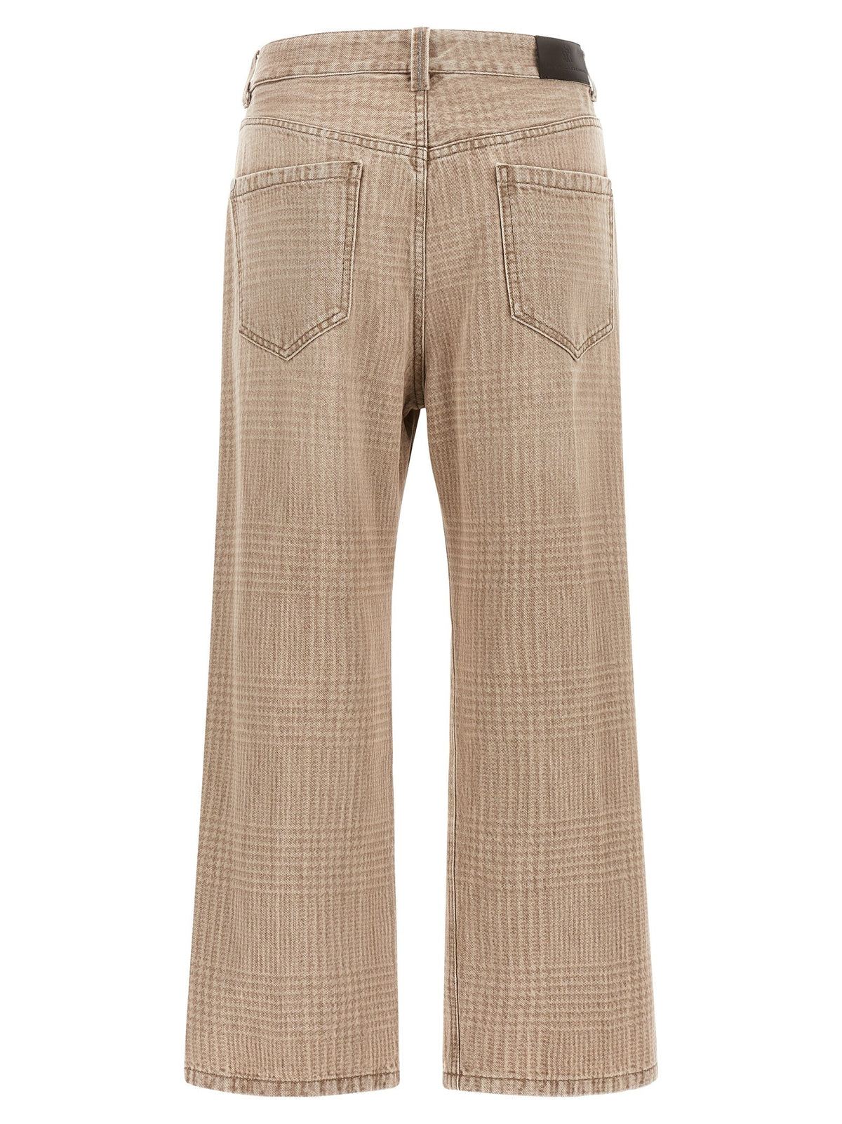 Brunello Cucinelli Prince of Wales Jeans Beige, view 2