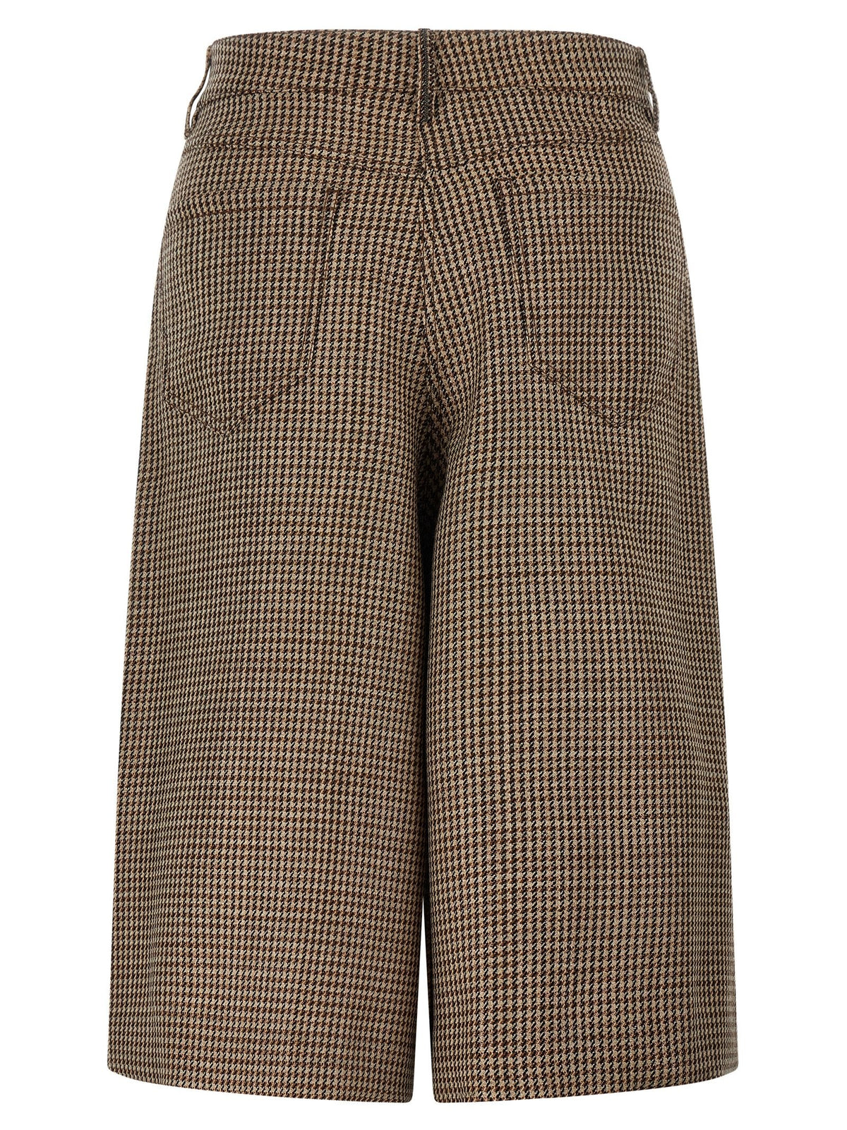 Brunello Cucinelli Prince of Wales Lamé Bermuda Shorts Brown, view 2