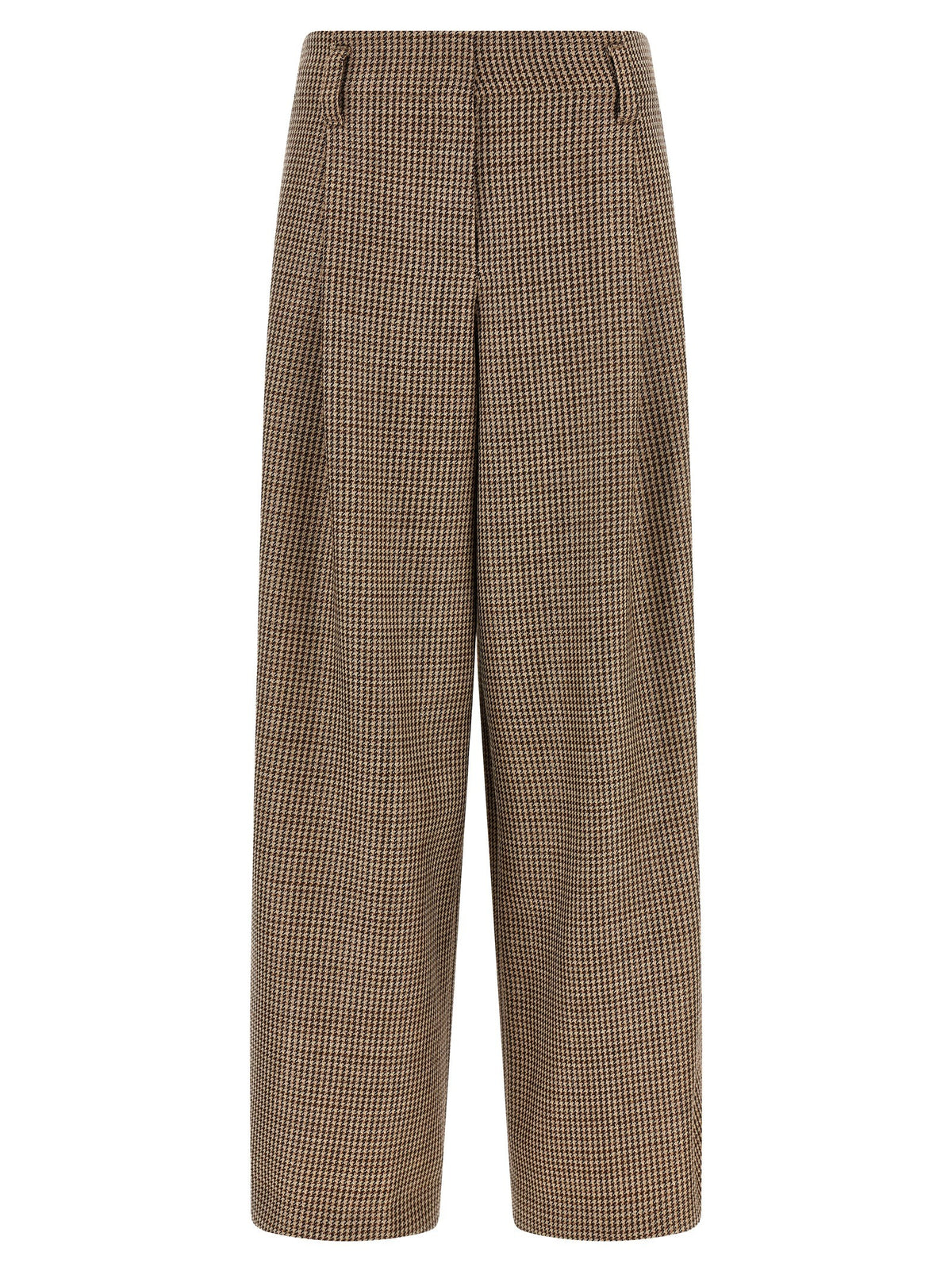 Brunello Cucinelli Prince of Wales Lamé Pants Brown