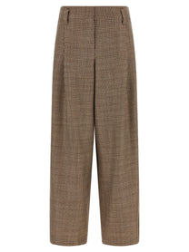 Brunello Cucinelli Prince of Wales Lamé Pants Brown