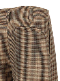 Brunello Cucinelli Prince of Wales Lamé Pants Brown