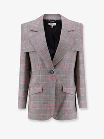 Chloé Women's Prince of Wales Wool Blazer Black