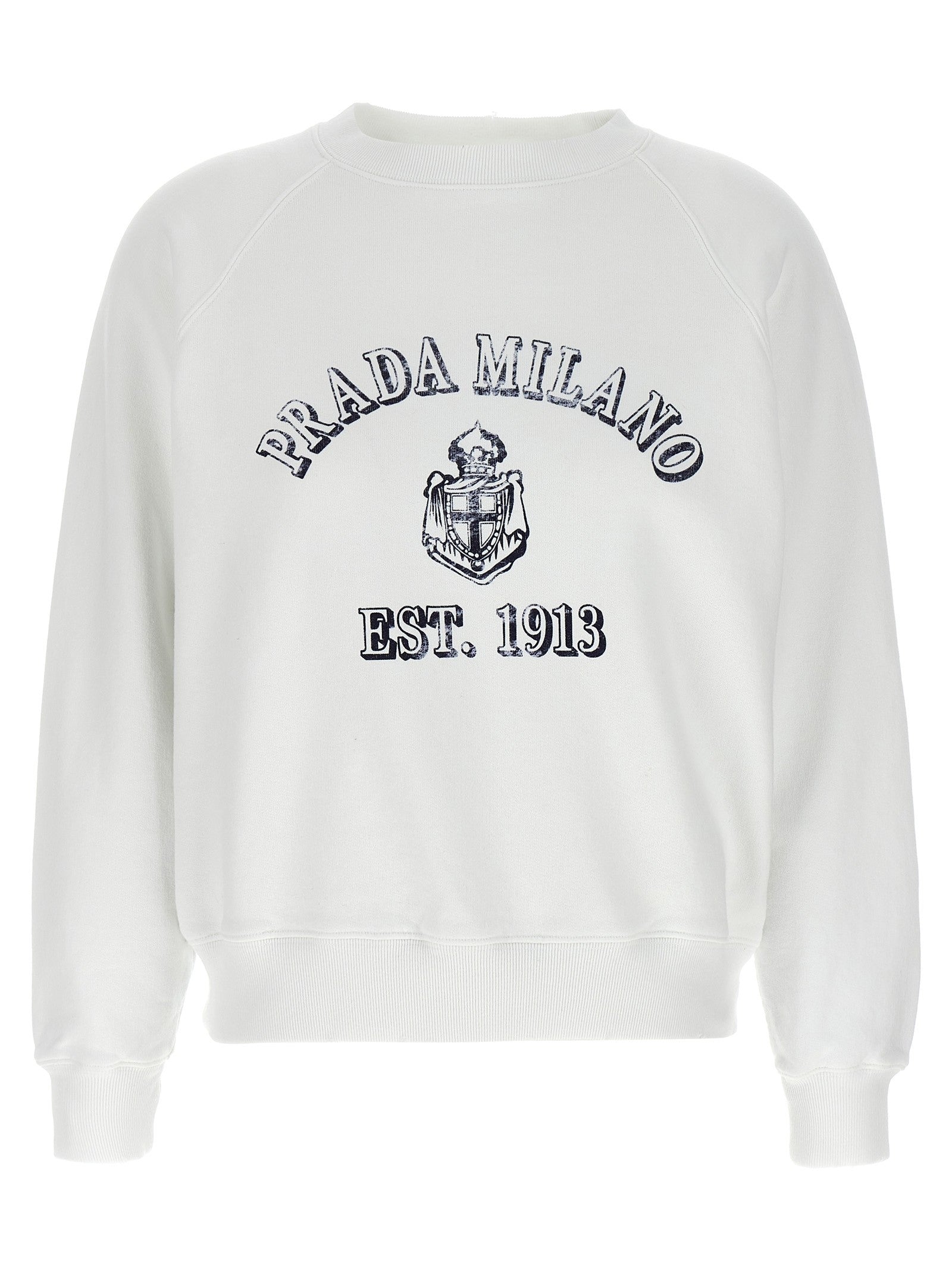 PRADA Print Sweatshirt White