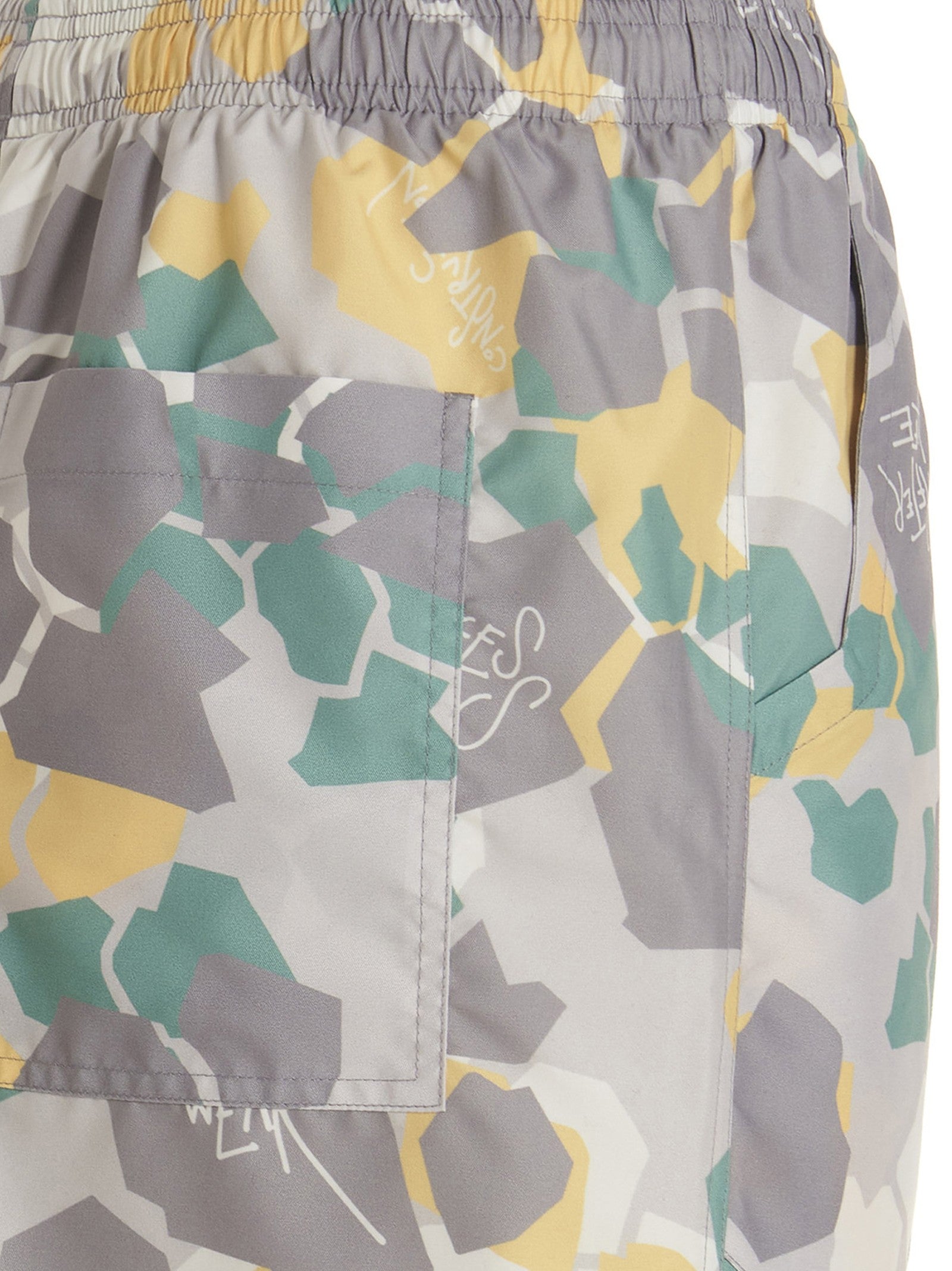 Objects Iv Life Printed Beach Shorts Gold